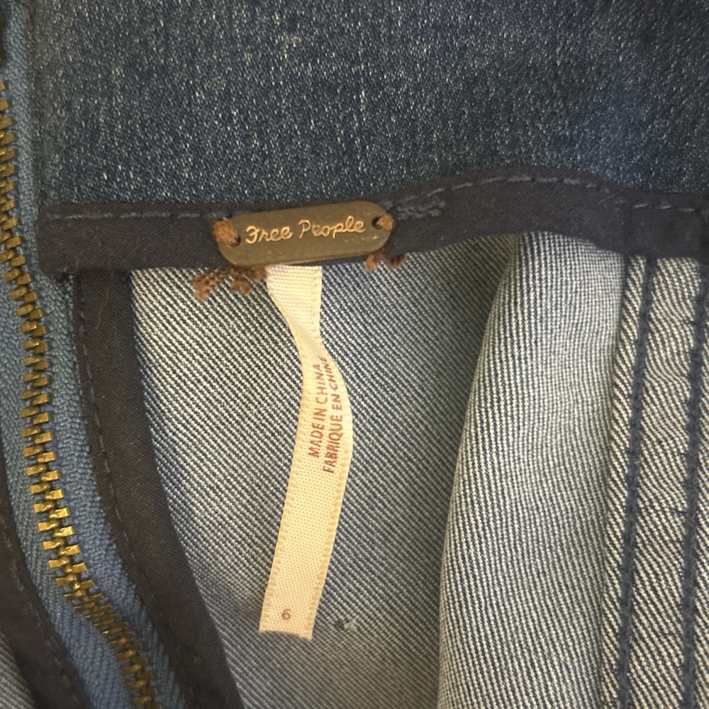Free People Denim Two-Tone Skirt - Picture 8 of 8